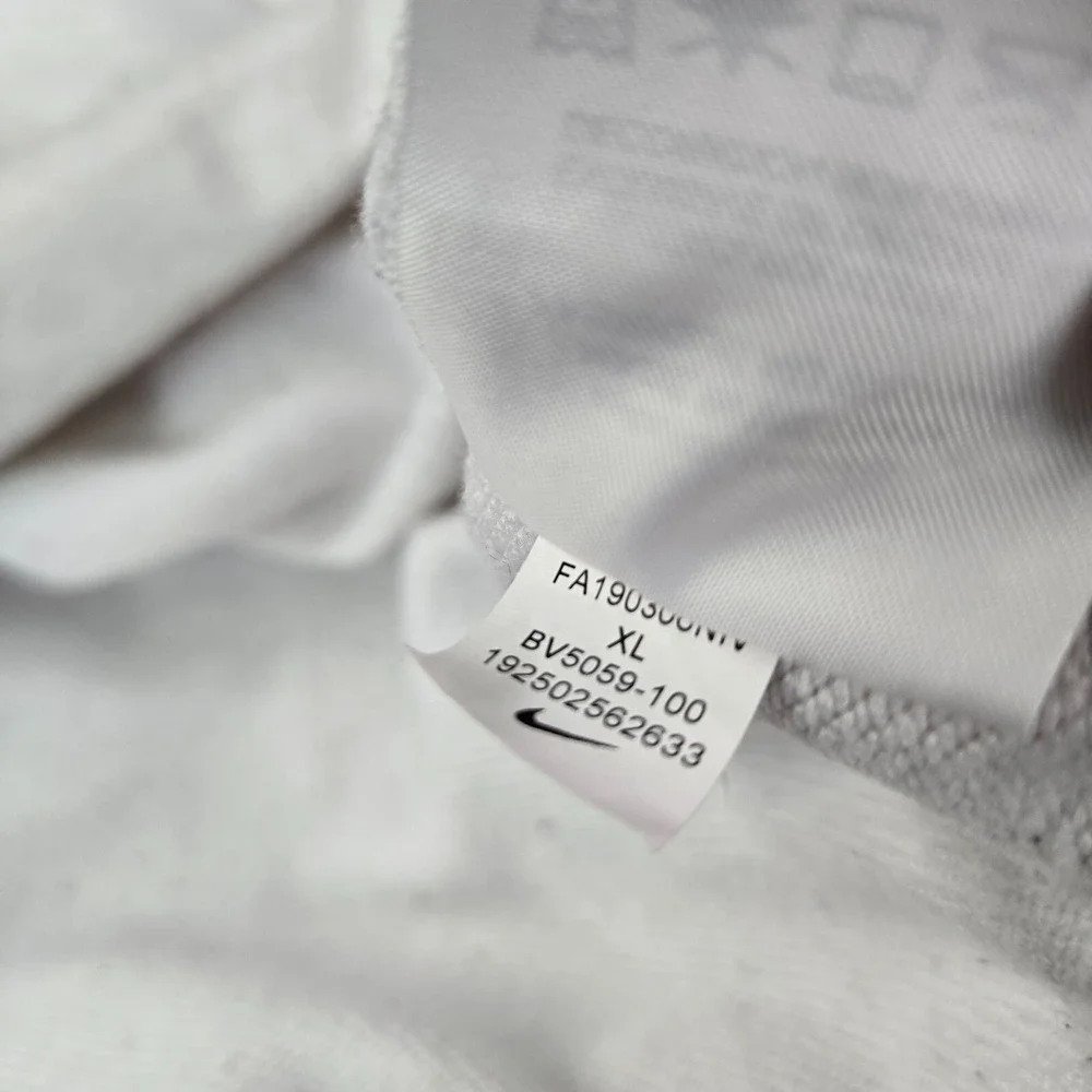 Nike Women Sweatshirt‎ XL White Center Swoosh Dri Fit Cropped Logo Pullover